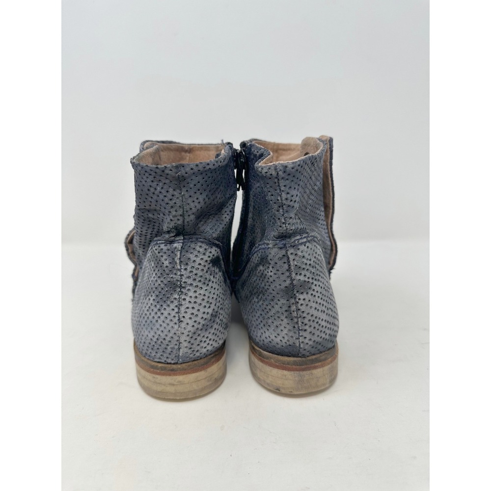Free People Shadow Lark Ankle Bootie Leather Grey Blue 38 / US Womens 8 - Picture 8 of 9
